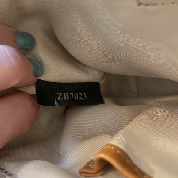 Fossil | Chartreuse Green and Brown Pebbled Leather shoulder bag | Vintage - Picture 15 of 15